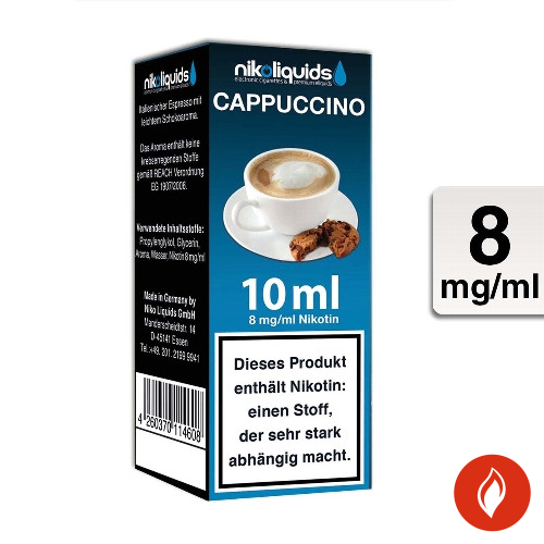 E-Liquid Nikoliquids Cappuccino 8 mg 70 Pg 30 Vg