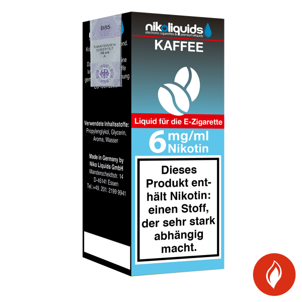 E-Liquid Nikoliquids Kaffee 6 mg 70 Pg 30 Vg