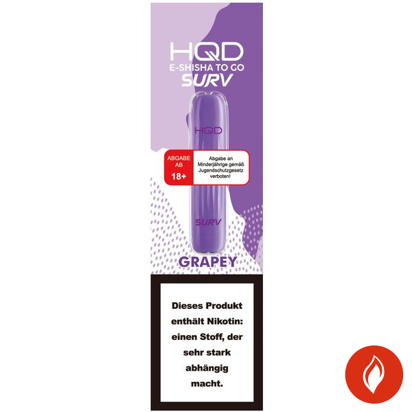 HQD Einweg E-Zigarette Surv Grapey 18 mg