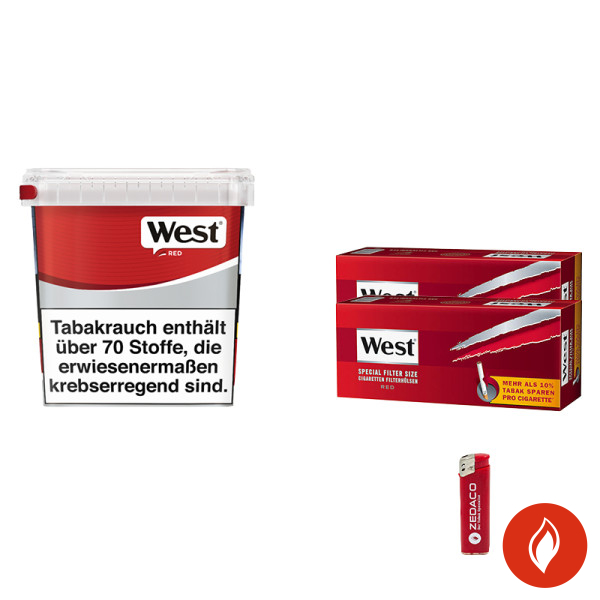 West Volumentabak Red Giga Eimer Aktion Small Extra Hülsen
