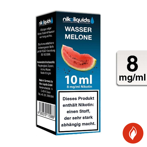 E-Liquid Nikoliquids Wassermelone 8 mg 70 Pg/30 Vg