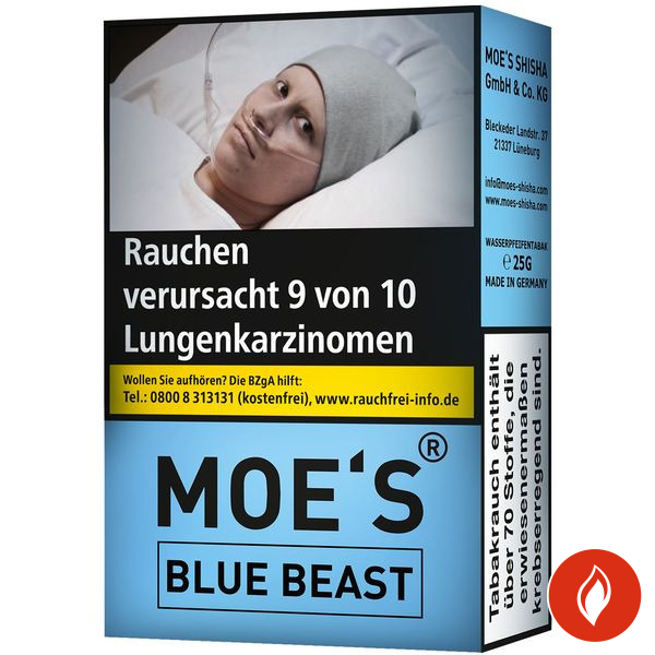 Moes Blue Beast Wasserpfeifentabak Schachtel