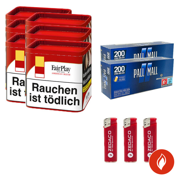 Fair Play Red Volumentabak Dose Aktion Large Pall Mall Blau