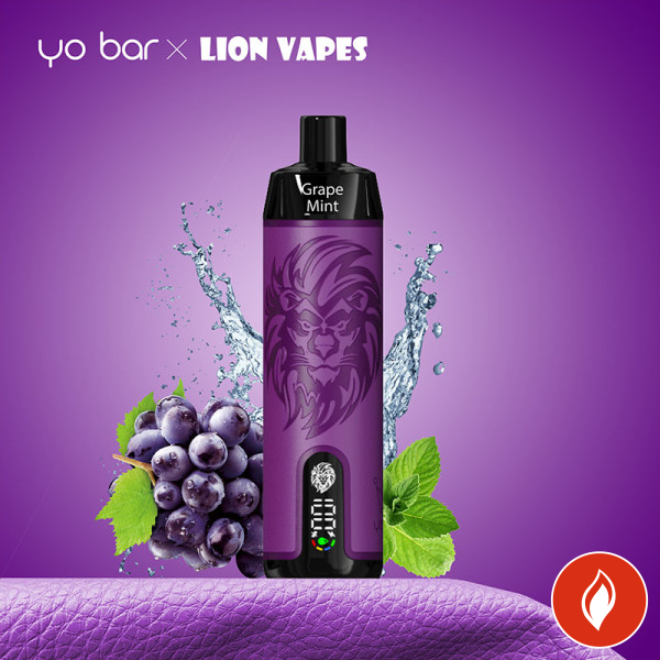 Yo Bar x Lion Vapes Grape Mint Einweg E-Zigarette