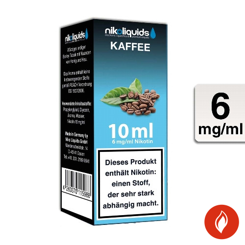 E-Liquid Nikoliquids Kaffee 6 mg 70 Pg 30 Vg
