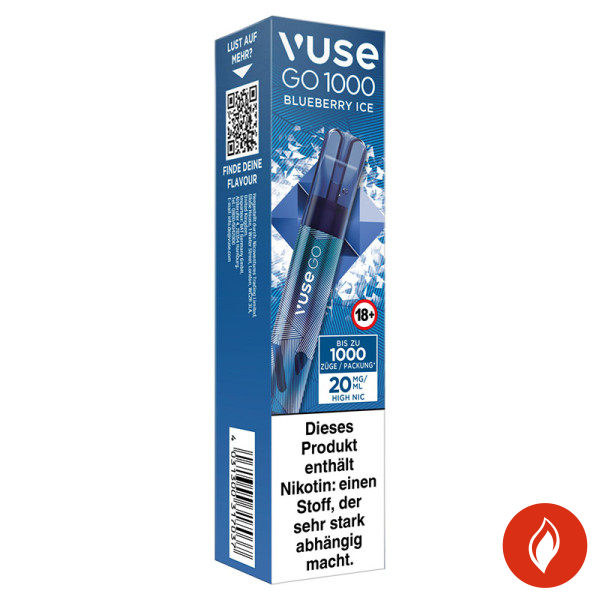 Vuse Go 1000 Blueberry Ice 20mg Einweg E-Zigarette