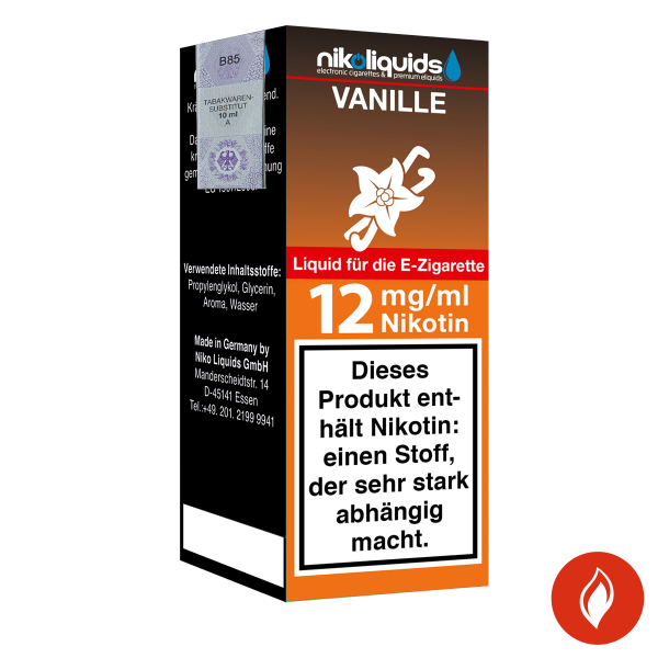 E-Liquid NIKOLIQUIDS Vanille 12 mg