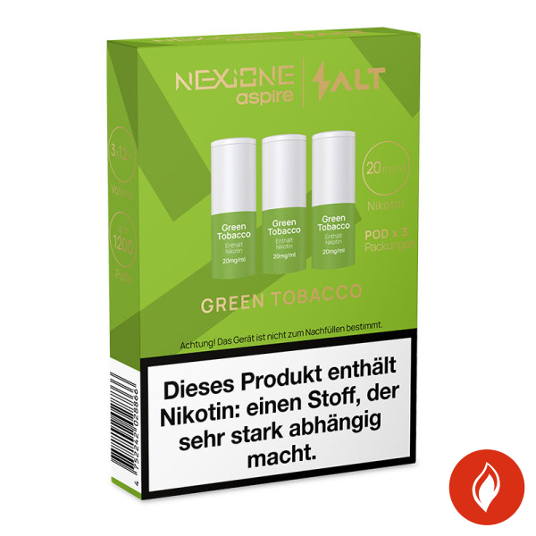 Nexione Salt Green Tobacco 20mg Pods Packung