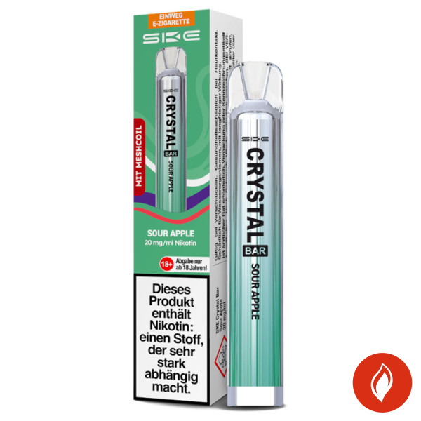 SKE Crystal Bar Sour Apple 20mg Einweg E-Zigarette