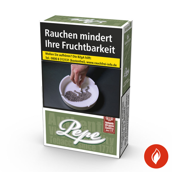 Pepe Rich Green Original Pack Zigaretten Schachtel