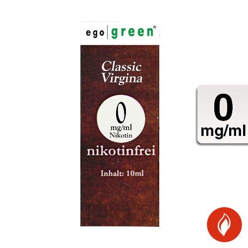 E-Liquid Ego Green Classic Virginia Tobacco 0 mg