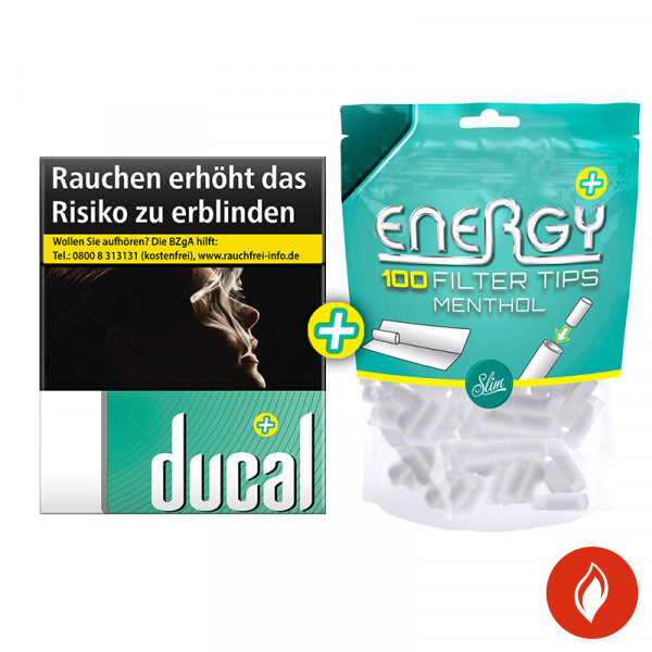 Ducal Green Zigaretten + Energy Menthol Filter Tips