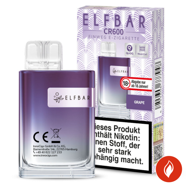 Elfbar CR600 Grape 20mg Einweg E-Zigarette