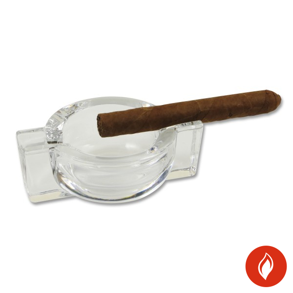 Zigarrenascher - Glas - 2 Ablagen