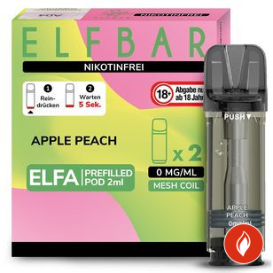 Elfbar Elfa Apple Peach 0mg Einweg Prefilled Pod