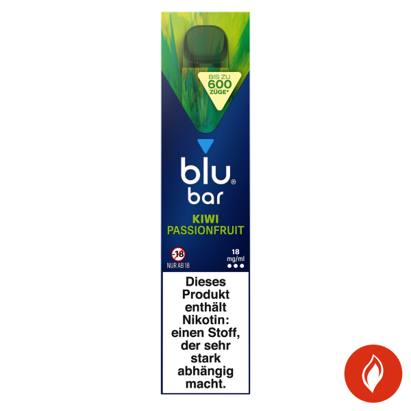 Blu Bar Einweg E-Zigarette Kiwi Passionfruit 18mg