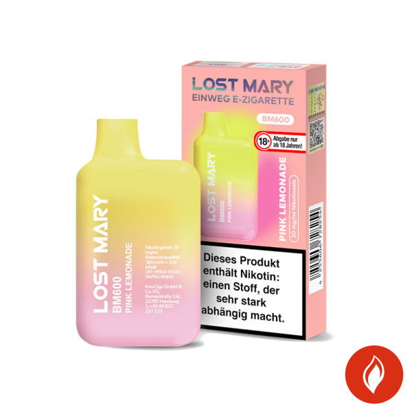Lost Mary BM600 Einweg E-Zigarette Pink Lemonade 20mg