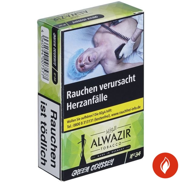 Alwazir Green Odyssee No 34 Wasserpfeifentabak Gebinde