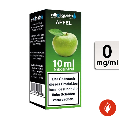 E-Liquid Nikoliquids Apfel 0 mg 70Pg/30Vg