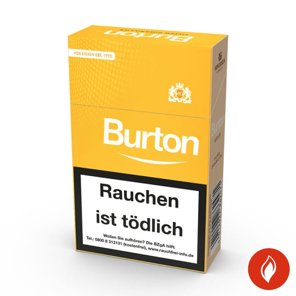 Burton Eco-Zigarillos Gold Original Pack Naturdeckblatt Stange