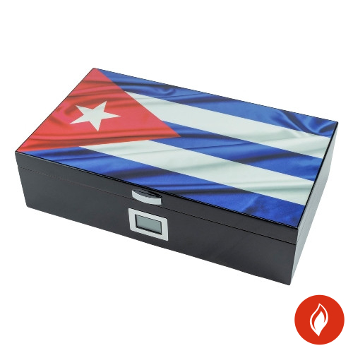 Humidor Cuba Flag glänzend