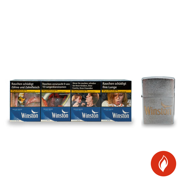 Winston Blue XXL Zigaretten Stange mit Zippo