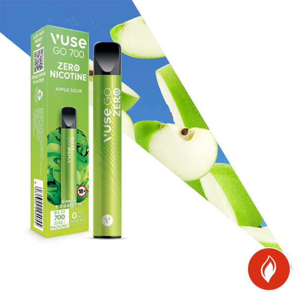 Vuse Go 700 Apple Sour 0mg Einweg E-Zigarette