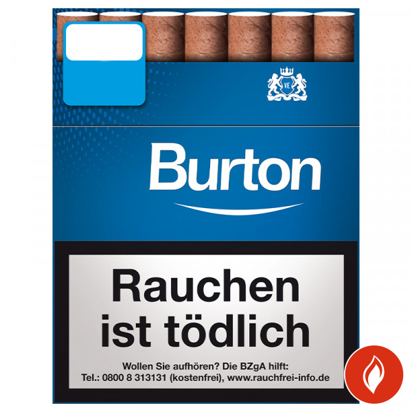 Burton Blue Eco-Zigarillos Big Pack Naturdeckblatt Stange