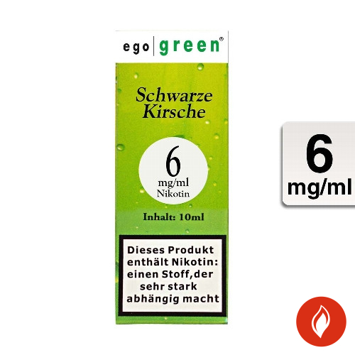 E-Liquid Ego Green schwarze Kirsche 6 mg
