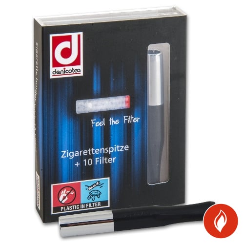 Zigarettenspitze Denicotea Standard silber/schwarz