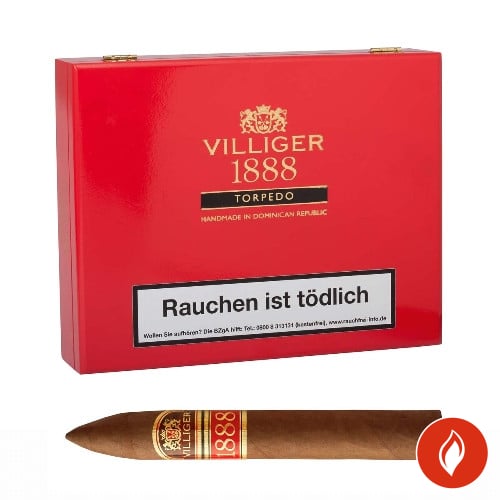 Villiger 1888 Torpedo Zigarren Kiste