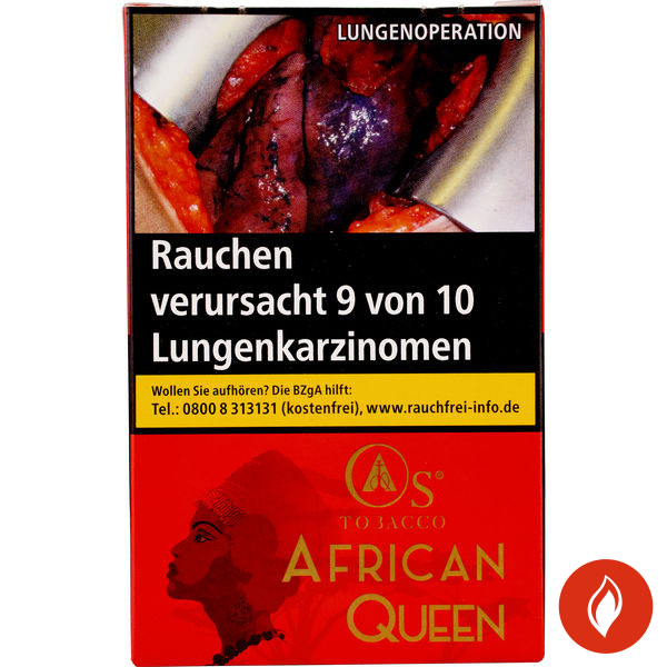 Os Tobacco African Queen Wasserpfeifentabak Schachtel