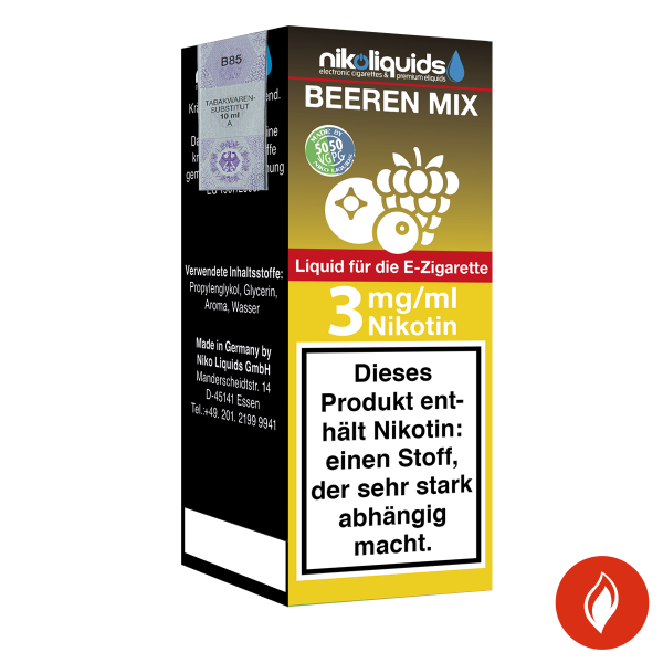 E-Liquid Nikoliquids Beeren Mix 3 mg 50 Pg/50 Vg