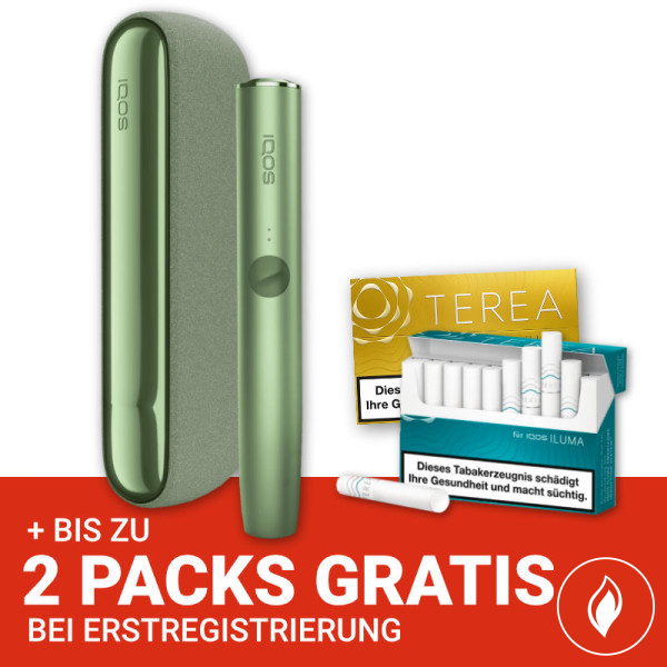 IQOS Iluma Moss Green + gratis TEREA Sticks bei Registrierung