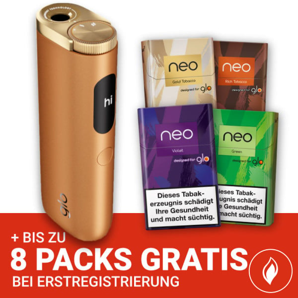 Glo Hyper Pro Amber Bronze Device + gratis Sticks bei Registrierung