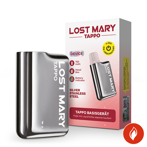 Lost Mary Tappo Silver Stainless Steel Basisdevice