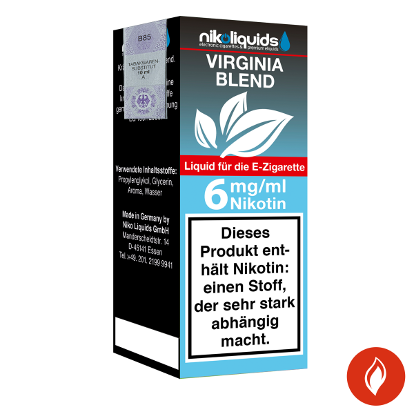 E-Liquid Nikoliquids Virginia Blend 6 mg 70 Pg 30 Vg