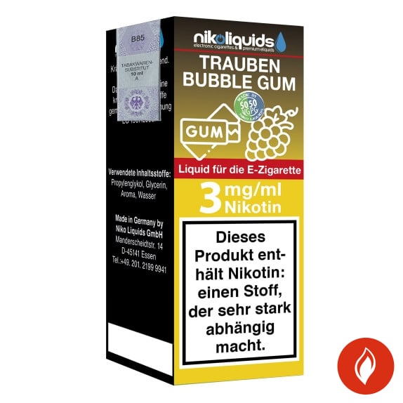 Nikoliquid Traube Bubble Gum 3 mg E-Liquid