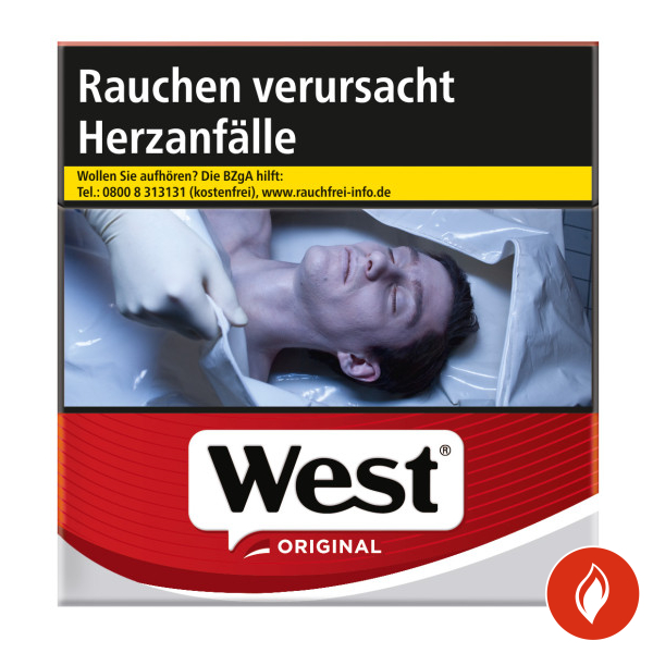 West Red Maxi Zigaretten Schachtel