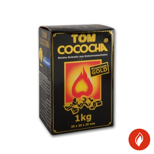 Wasserpfeifenkohle Kokosnuss Tom Cococha Gold 1 kg