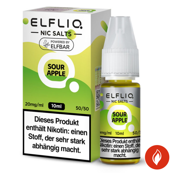 Elfbar Elfliq Sour Apple 20mg Nikotinsalz