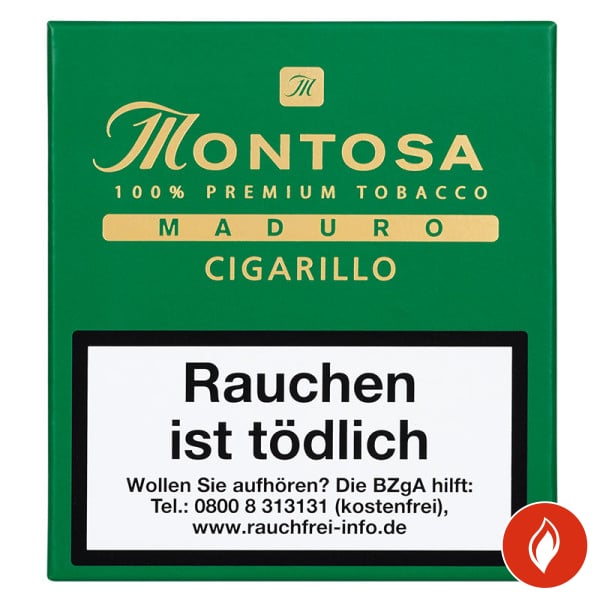 Montosa Maduro Zigarillos Schachtel geschlossen