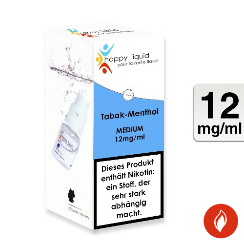 E-Liquid HAPPY LIQUID Tabak-Menthol 12 mg