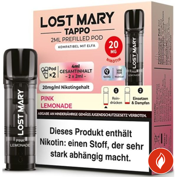 Lost Mary Tappo Pink Lemonade 20mg Prefilled Pods