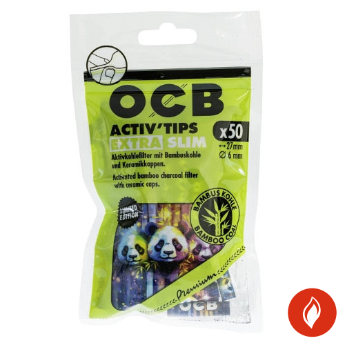 OCB Activ Tips Extra Slim Bamboo 6mm Packung