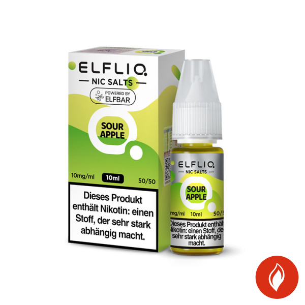 Elfbar Elfliq Sour Apple 10mg Nikotinsalz