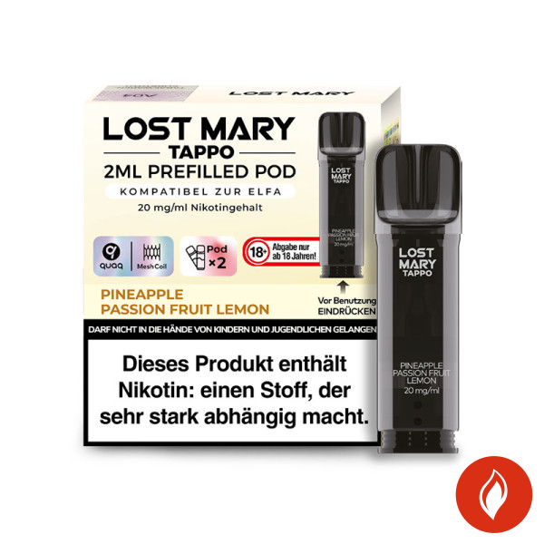 Lost Mary Tappo Pineapple Passion Fruit Lemon 20mg Prefilled Pods