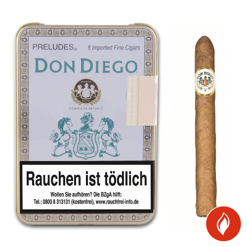 Don Diego Classic Prelude Zigarren 6er Blechschachtel