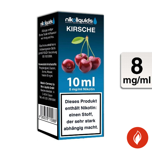 E-Liquid Nikoliquids Kirsche 8 mg 70 Pg 30 Vg