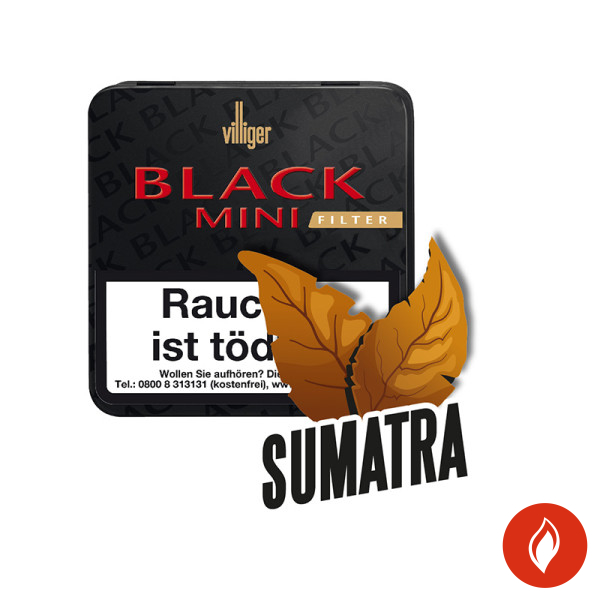 Villiger Black Mini Filter Sumatra Zigarillos 20er Blechschachtel